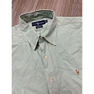 Polo Ralph Lauren Men's XL‎ Blake Cotton Button Down Green Birdseye L/S Shirt